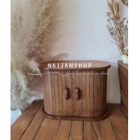 ราคา ตู้วางของ เก็บของ บานสไลด์ ตู้ไม้สัก ขนาด 18 35 25 เซนติเมตร (21920833528)