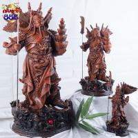 ราคา ประทานโชคลาภ เทพเจ้ากวนอู ยืน 9มังกร 5 ธงรบ มือถือก้อนทอง ปางประทานโชคลาภ งานเรซิ่นสีไม้ สูง6 8 10 12 16 18 นิ้ว (19603596589)