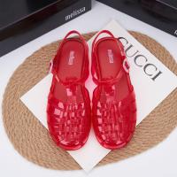 ราคา Melissa รองเท้าแตะฤดูร้อนแบบโรมันโปร่งใส รองเท้าแตะฤดูร้อนสีชมพูน่ารัก (22277310281)