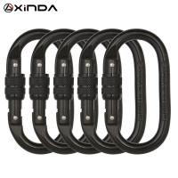 ราคา Xinda Outdoor Climbing Carabiner O Shape สกรูล็อค Spring Loaded Gate Hook 25kN หัวเข็มขัดนิรภัยเหล็กล็อคอุปกรณ์ปีนเขา (16078901159)