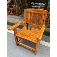 ราคา เก้าอี้ไม้สัก เก้าอี้ฉลุกวางไม้สักแท้ 1ตัว (22523943480)