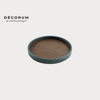 ราคา Decorum Circular Leather Wood Tray ถาดหนังกลมไม้ ใส่ของ เครื่องประดับ ตกแต่งบ้าน โรงแรม (20960716528)