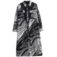 ราคา XITAO Print Casual Shirt Dress Full Sleeve Personality Patchwork Slimming Loose Fashion All match Autumn Women Dress ZY8888 (22754541962)