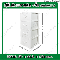 ราคา Home26 ตู้ลิ้นชัก 4ชั้น ลิ้นชัก ตู้ลิ้นชักพลาสติก ตู้รองเท้า กล่องเก็บของ กล่องใส่ของ กล่อง ชั้นวางของ ลายหวาย (22794169617)