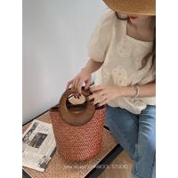 ราคา กระเป๋าสานกระจูด กระเป๋าแตงโม ที่จับไม้ ขนาด8นิ้ว ซับซิปลักกระเป๋าสาน กระเป๋าแฮนด์ ของฝากของขวัญ (22427802718)