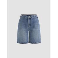ราคา Cider Denim High Rise Solid Wide Leg Shorts (21923499081)