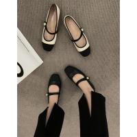 ราคา รองเท้าแมรี่เจนสไตล์ฝรั่งเศสแนววินเทจรองเท้าหนังรองเท้าผู้หญิงสไตล์ชาแนลสำหรับฤดูใบไม้ผลิและฤดูร้อนรองเท้าส้นแบนปากตื้นรองเท้าชั้นเดียวพื้นนิ่มคู่กับกระโปรง (21006115561)