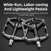 ราคา ROCKBROS Bike Pedal Aluminum Alloy Non slip High Strength Carbon Fiber Seal Bearing Widened Dustproof Pedal Bicycle Accessories (12176526515)