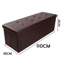 ราคา โซฟาขนาดใหญ่ ความยาว 110 ซม ใหญ่กว่า แข็งแรงกว่า สตูลเก็บของ พับเก็บได้ กล่องเก็บของนั่งได้ พับได้ เก้าอี้สตูลเปิดเก็บของได้ แบบหุ้มหนังPU รุ่น สตูลเก็บของ นั่งได้ พับได้ กันน้ำ เก้าอี้หนังพับได้ สตูล