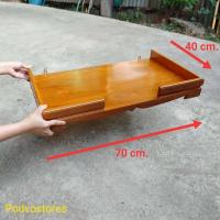 ราคา หิ้งพระ หิ้งพระบัวไม้สัก หิ้งพระติดผนังไม้สัก ขนาดยาว 70 cm ลึก 40 cm หิ้งพระไม้สักแท้ 100 ทำสีเคลือบเงา มีตัวยึดติดผนัง ที่วางพระ ชั้นวางะ (6477944988)