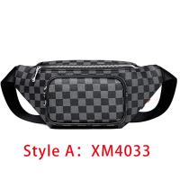 ราคา XM4033 คาดอก คาดเอว ลายตาราง กระเป๋าคาดอกหนัง ลายตาราง สีดำ แถมกระเป๋าใส่บัตร PU Leather Plaid bags (21412960797)