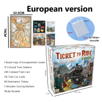 ราคา Ticket to ride Europe US เกรดอย่างดี กล่องแข็ง บอร์ดเกม รถไฟ ภาษาอังกฤษ (21286958886)