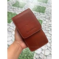 ราคา พร่อมส่ง De lonchi กระเป๋าเหน็บเอวหนังแท้ กระเป๋าร้อยติดเข็มขัด รุ่นP 27 ซองใส่โทรศัพท์หนัง ซองใส่มือถือ 1เครื่อง หนังวัวแท้100 หนังชาร์มัว ฟอกนิ่ม (22074480776)