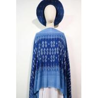 ราคา ผ้าคลุมไหล่มัดหมี่ทอมือย้อมคราม (22697696569)