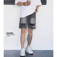 ราคา NAMEW กางเกงขาสั้นผู้ชาย กางเกงยีนส์ สีดำฟอก 2 รุ่น (22426526553)