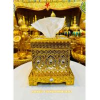 ราคา กล่องสี่เหลี่ยมใส่กระดาษทิชชู่ ลายข้าวหลามตัด กระจกสีขาวล้วน ขนาด8 นิ้ว (22662665879)
