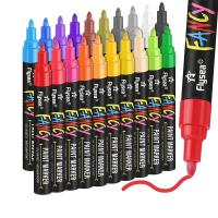 ราคา Paint Pens Paint Markers 20 Colors Oil Based Waterproof Paint Marker Pen Set Never Fade Quick Dry and Permanent (20139363981)