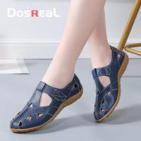 ราคา DOSREAL แฟลตรองเท้าแตะสำหรับผู้หญิงหนังแท้สไตล์เกาหลีฤดูร้อนผู้หญิงรองเท้าในการขายขนาดใหญ่35 42สีดำสีขาวยางแต่เพียงผู้เดียวรองเท้าแตะสุภาพสตรี (15290454427)