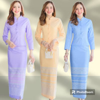 ราคา ชุดไทยจิตรลดา ชุดset 2ชิ้นเสื้อ ผ้าถุงสำเร็จทรงจิตรลดา ผ้าไหมญี่ปุ่นลายไทย ชุดทำงาน ชุดทำบุญในโอกาสต่างๆ งานแต่ง งานบวช ไซส์ S 3XL (19522946074)