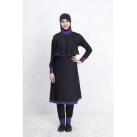 ราคา ชุดว่ายน้ำมุสลิมมีฮู้ดสำหรับผู้หญิงชุดว่ายน้ำ2ชิ้นชุดว่ายน้ำฮิญาบชุดว่ายน้ำเจียมเนื้อเจียมตัวชุดว่ายน้ำโต้คลื่นกีฬา Maillot De Bain อิสลาม (14526952969)