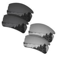 ราคา เลนส์โพลาไรซ์สำรอง2คู่สำหรับ Oakley Flak 2 0แบบเอเชีย OO9271กรอบแว่นกันแดดเอเอฟ ติดตั้งได้ง่าย ใส่ได้พอดี ป้องกันรังสียูวี100 ดำ เงิน (20945166603)