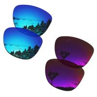 ราคา เลนส์อะไหล่โพลาไรซ์2คู่สำหรับ Oakley Frogskins ผสม OO9428 Frogskins ผสมเอเชีย OO9428F กรอบแว่นกันแดดเอเอฟ ติดตั้งได้ง่าย ใส่ได้อย่างสมบูรณ์แบบ ป้องกันรังสียูวี100 ดำ เงิน (22185014428)