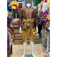 ราคา ชุดคุณพี่หมื่นแขนยาว ชุดไทยผู้ชาย เสื้อ โจง ผ้าคาด (20376632526)