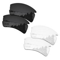 ราคา เลนส์โพลาไรซ์สำรอง2คู่สำหรับ Oakley Flak 2 0แบบเอเชีย OO9271กรอบแว่นกันแดดเอเอฟ ติดตั้งได้ง่าย ใส่ได้พอดี ป้องกันรังสียูวี100 ดำ เงิน (22182969133)