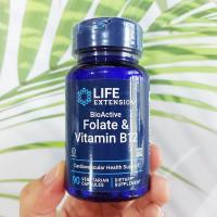 ราคา โฟเลท วิตามินบี BioActive Vitamin B12 Folate 90 Vegetarian Capsules Life Extension (920168589)