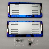 ราคา MonQiQi กรอบป้ายทะเบียน สแตนเลสแท้ 2 ชิ้น หน้า หลัง กรอบป้ายทะเบียนรถยนต์ แบบสเตนเลส โลโก้ ไม่เป็นสนิมแข็งแรง License plate frame กรอบป้าย กรอบทะเบียนร for TOYOTA ISUZU HONDA (21994020749)