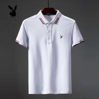 ราคา Playboy VIP สั้นเสื้อยืดผู้ชายฤดูร้อนป่าใหม่ผู้ชายเสื้อโปโลคอปกแขนสั้น (20474462324)