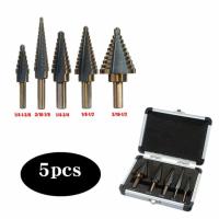 ราคา คุณภาพเยอรมัน ใช้นาน 20ปี ชุด ดอกสว่าน ทรงเจดีย์ ขั้นบันได 7pcs HSS StepDrill เจาะรู ขยายรู คว้านรู ดอกเล็ก ใหญ่ ขนาด 4 32 มม 3 4 ดอกต่อชุด 6 ดอกต่ (20423197272)
