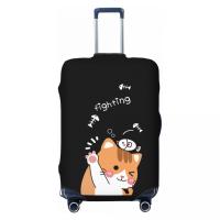 ราคา ผ้าคลุมกระเป๋าเดินทาง ป้องกันรอยขีดข่วน ลายแมวน่ารัก ขนาด Luggage Cover 18 20 22 24 26 28 30 32 นิ้ว (21746435139)