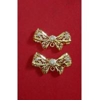 ราคา เข็มกลัดโบว์ห้อยพระได้งานทองเหลืองชุบทอง (19483771112)