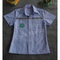ราคา เสื้อEMSปกเชิร์ตสีขาวผ้าวาเลนติโน่ ติดแถบสะท้อนแสง3M พร้อมส่ง (20622021307)