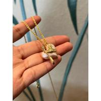 ราคา Vivienne Westwood สร้อยคอทองเงินเข็มสำหรับคนรักทำมือแบบหนาเครื่องประดับรูปหัวใจ (21190762379)