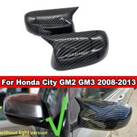 ราคา 2ชิ้นวัสดุ ABS คาร์บอนไฟเบอร์รูปทรงเขาปีกข้างรถยนต์กระจกมองหลังมองหลังอุปกรณ์เสริมฝาครอบสำหรับฮอนด้าซิตี้ GM2 GM3 2008 2009 2010 2011 2012 2013 (21838596073)