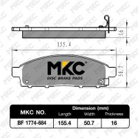 ราคา ผ้าเบรคหน้า หลัง MITSUBISHI TRITON ทุกรุ่น 2006 ON มิตซูบิชิ ไททัน ผ้าเบรค MKC ผ้าเบรคหน้า triton ผ้าเบรคหลัง triton (15075674652)