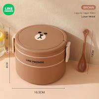 ราคา กล่องข้าว Line Friends ของแท้ 100 เป็นมิตรกับสิ่งแวดล้อม หลายชั้น พกพาสะดวก วัสดุเกรดอาหาร ป้องกันการกัดกร่อน LFB143 (22416982681)