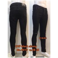 ราคา CHP superblack skinny 9015 ขาเดฟยืดสีดำสนิท ขาดเข่า Size 28 36 (2639458254)