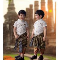 ราคา ชุดไทยเด็กชาย ชุดไทยไปโรงเรียน ชุดพี่หมื่น ชุดไทยเด็ก ลายไทยประยุกต์ ชุดโจงกระเบน โจงกระเบนสำเร็จ ไปวัด ทำบุญ ไทยประยุกต์ (20221717007)