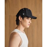 ราคา Side Logo with White Stitch Lines Denim Cap หมวก Hob studios (21531436294)