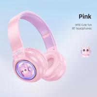 ราคา HOCO W50 หูฟังบลูทูธไร้สาย หูฟังแบบครอบหู Cute fun BT headphones พับเก็บได้ ใช้งานได้นานยิ่งขึ้น (22465139357)