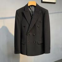 ราคา เสื้อแจ็กเก็ตสูทลําลอง แต่งกระดุมสองแถว เข้ารูป สีเทาอ่อน สีเขียว สีดํา สีเทา สไตล์เกาหลี เหมาะกับฤดูใบไม้ร่วง สําหรับผู้ชาย ไซซ์ M 3XL (20912201424)