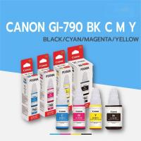 ราคา หมึกปริ้น canon หมึกเติมแท้ GI 790 BK C M Y Nobox แคนนอน ink หมึกอิงค์เจ็ท ใช้กับ Canon G Series ทุกรุ่น โหมดพิมพ์สีG1000 2000 3000 4000 1010 2010 3010 40 10 Canon หมึกปริ้นเตอร์ GI 790 แท้100 (226749