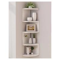 ราคา 5 Story Shelf Corner Floating Shelf Wall Shelf Corner Bookshelf Family Kitchen Storage Living Room Decoration (22603208722)