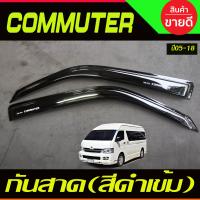 ราคา คิ้วกันสาดประตู กันสาด คิ้วประตู คิ้ว ดำทึบ แบบเรียบ โตโยต้า คอมมูเตอร์ รถตู้ โหม่งน้อย Toyota Commuter 2005 2018 ใส่ร่วมกันได้ (22776497831)