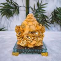 ราคา ขายถูกมาก พระสังกัจจายน์นั่งเก้าอี้ เสริมความมั่งคั่ง เรียกลูกค้าให้เข้ามา งานเรซิ่นพ่นทรายทอง พร้อมฐานแก้ว สูง 6 นิ้ว (10564301356)