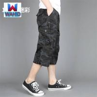 ราคา WAHID Summer Capri pants mens loose thin large medium pants Multi Pocket sports camouflage casual overalls Capri shorts (14519491959)