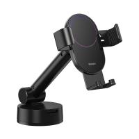 ราคา Baseus แท่นวางโทรศัพท์ในรถยนต์พร้อมที่ชาร์จไร้สาย รุ่น Simplism gravity car mount holder with suction base (22305965253)